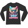 Drip Happens Baseball Ice Cream Bat And Ball With Sunglasses Unisex Long Sleeve T-Shirt Drip Happens Baseball Ice Cream Bat And Ball With Sunglasses Unisex Long Sleeve T-Shirt