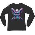 Halloween Baseball Skull Drip Baseball Lifestyle Boy Men Unisex Long Sleeve T-Shirt Halloween Baseball Skull Drip Baseball Lifestyle Boy Men Unisex Long Sleeve T-Shirt