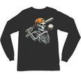 Halloween Boys Batting Skeleton Baseball Unisex Long Sleeve T-Shirt