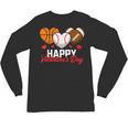 Happy Valentine’s Day Basketball Football Baseball Hearts Unisex Long Sleeve T-Shirt