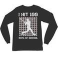 I Hit 100 Days Of School Baseball Player 100th Day Boys Kids Unisex Long Sleeve T-Shirt