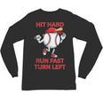 Hit Hard Run Fast Turn Left Baseball Player Unisex Long Sleeve T-Shirt