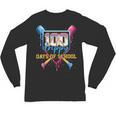 HUGvyn 100 Drippy Days Of School Baseball Ice Cream 100 Days Unisex Long Sleeve T-Shirt