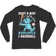 Just A Boy Who Loves Axolotls & Baseball Unisex Long Sleeve T-Shirt