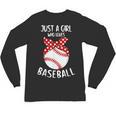 Just A Girl Who Loves Baseball Cute Retro Baseball Lover Unisex Long Sleeve T-Shirt