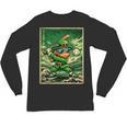 Leprechaun Playing Baseball Japanese Art St Patricks Day Unisex Long Sleeve T-Shirt Leprechaun Playing Baseball Japanese Art St Patricks Day Unisex Long Sleeve T-Shirt