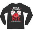 Little Slugger Boy Coming Soon Baby Announcement Baseball Unisex Long Sleeve T-Shirt Little Slugger Boy Coming Soon Baby Announcement Baseball Unisex Long Sleeve T-Shirt