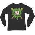 Lucky Shamrock Baseball Gloves Drip St Patrick's Day Boys Unisex Long Sleeve T-Shirt Lucky Shamrock Baseball Gloves Drip St Patrick's Day Boys Unisex Long Sleeve T-Shirt