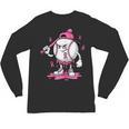Pink Ribbon Baseball Breast Cancer Awareness Unisex Long Sleeve T-Shirt