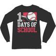 Retro 100 Days Of School Baseball Teacher Student 100 Days Unisex Long Sleeve T-Shirt