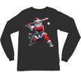 Santa Playing Baseball Men Boys Christmas Baseball Player Unisex Long Sleeve T-Shirt