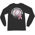 Save 2nd Base Breast Cancer Awareness Pink Ribbon Baseball Unisex Long Sleeve T-Shirt Save 2nd Base Breast Cancer Awareness Pink Ribbon Baseball Unisex Long Sleeve T-Shirt