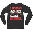 I Scored 6733 100th Days Of School Baseball Six Seven Meme Unisex Long Sleeve T-Shirt I Scored 6733 100th Days Of School Baseball Six Seven Meme Unisex Long Sleeve T-Shirt