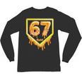 Six Seven 67 Meme Gen Alpha Slang Baseball 101 Unisex Long Sleeve T-Shirt Six Seven 67 Meme Gen Alpha Slang Baseball 101 Unisex Long Sleeve T-Shirt