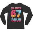 Six Seven Bruh 67 Ice Cream Drip Baseball For Men Women Kids Unisex Long Sleeve T-Shirt Six Seven Bruh 67 Ice Cream Drip Baseball For Men Women Kids Unisex Long Sleeve T-Shirt