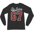 Six Seven Meme Boys Girls Kids 67 Baseball Jersey Unisex Long Sleeve T-Shirt