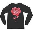 Sporty Rose Graphic With Baseball And Rugby Ball Petals Unisex Long Sleeve T-Shirt