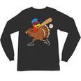 Turkey Baseball Thanksgiving Sports Humor Men Boy Kids Unisex Long Sleeve T-Shirt