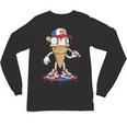 USA Patriotic Baseball Ice Cream Cone Freedom Unisex Long Sleeve T-Shirt USA Patriotic Baseball Ice Cream Cone Freedom Unisex Long Sleeve T-Shirt