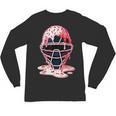 Valentine Baseball Catcher Mask Ice Cream Drip Tee For Boys Unisex Long Sleeve T-Shirt