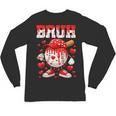 Valentines Day Baseball Drip Boys Bruh Ice Cream Toddler Kid Unisex Long Sleeve T-Shirt