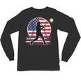 Women's Batter Patriotic American Flag Baseball Silks Unisex Long Sleeve T-Shirt Women's Batter Patriotic American Flag Baseball Silks Unisex Long Sleeve T-Shirt
