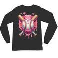 Women's Valentines Day Baseball Boys Ice Cream Drip Heart Youth Kids Unisex Long Sleeve T-Shirt Women's Valentines Day Baseball Boys Ice Cream Drip Heart Youth Kids Unisex Long Sleeve T-Shirt