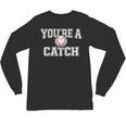 You'Re A Catch Baseball Pun Heart Kids Boys Valentines Unisex Long Sleeve T-Shirt You'Re A Catch Baseball Pun Heart Kids Boys Valentines Unisex Long Sleeve T-Shirt