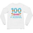 100 Days Of School Drip Ice Cream Baseball For Teacher Kids Premium Tri-Blend Unisex Long Sleeve T-Shirt