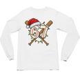 67 Baseball Xmas Lights Santa Hat Holiday Unisex Long Sleeve T-Shirt