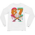 67 Ice Cream Drip Baseball Number 67 Player 67th Birthday Unisex Long Sleeve T-Shirt 67 Ice Cream Drip Baseball Number 67 Player 67th Birthday Unisex Long Sleeve T-Shirt
