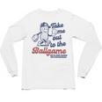 Take Me Out To The Ball Game Retro Peanuts Baseball Sports Unisex Long Sleeve T-Shirt