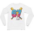 Baseball Drip Number 67 Player 67th Birthday Meme Gen Alpha Unisex Long Sleeve T-Shirt Baseball Drip Number 67 Player 67th Birthday Meme Gen Alpha Unisex Long Sleeve T-Shirt