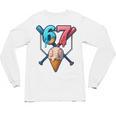 Baseball Ice Cream Drip 67 Six Seven Gen Alpha Slang Meme Unisex Long Sleeve T-Shirt Baseball Ice Cream Drip 67 Six Seven Gen Alpha Slang Meme Unisex Long Sleeve T-Shirt