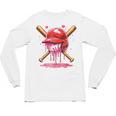 Boys Valentine Day Baseball Helmet Drip Ice-Cream Youth Kids Unisex Long Sleeve T-Shirt