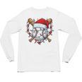 Christmas Baseball Santa Hat For Baseball Players Fans Unisex Long Sleeve T-Shirt