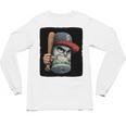 Cool Dollar Bill Guy With Cap And Baseball Costume Premium Tri-Blend Unisex Long Sleeve T-Shirt Cool Dollar Bill Guy With Cap And Baseball Costume Premium Tri-Blend Unisex Long Sleeve T-Shirt