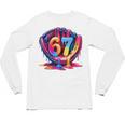 Gen Alpha Slang Ice Cream Drip Six Seven 67 Baseball Catcher Unisex Long Sleeve T-Shirt Gen Alpha Slang Ice Cream Drip Six Seven 67 Baseball Catcher Unisex Long Sleeve T-Shirt