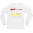 Hit Hard Run Fast Turn Left Baseball Quote Fan Coach Premium Tri-Blend Unisex Long Sleeve T-Shirt