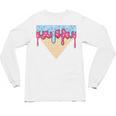 Ice Cream Baseball Cone Dripping Sprinkles Kids Boys Summer Premium Tri-Blend Unisex Long Sleeve T-Shirt