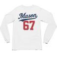 Mason 67 Jersey Baseball Men Women Boys Girls Number 6 7 Unisex Long Sleeve T-Shirt Mason 67 Jersey Baseball Men Women Boys Girls Number 6 7 Unisex Long Sleeve T-Shirt
