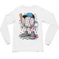 Melting Slime Sprinkle Baseball Mascot With Bat Unisex Long Sleeve T-Shirt
