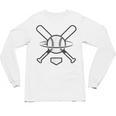 Minimalist Baseball Clean Sports Graphic Tee For Fan Players Unisex Long Sleeve T-Shirt
