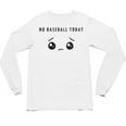 No Baseball Today Minimalist Sad Face Baseball Lover Unisex Long Sleeve T-Shirt No Baseball Today Minimalist Sad Face Baseball Lover Unisex Long Sleeve T-Shirt