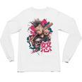 Punk Girl With Anger Kanji And Baseball Bat Unisex Long Sleeve T-Shirt