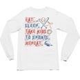 Retro Eat Sleep Take Kids To Sports Repeat Game Day Baseball Unisex Long Sleeve T-Shirt Retro Eat Sleep Take Kids To Sports Repeat Game Day Baseball Unisex Long Sleeve T-Shirt