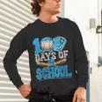 100 Days Of School Baseball Ice Cream Drip Student Kids Boys Unisex Long Sleeve T-Shirt