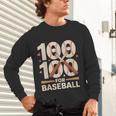 100 Days Of School Baseball Love Valentine’s Day Men Women Unisex Long Sleeve T-Shirt