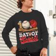 100 Days Of School Baseball Player Sports Game Teacher Kid Unisex Long Sleeve T-Shirt