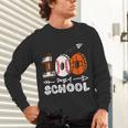 100th Day Of School Basketball Baseball Football Kids Boys Unisex Long Sleeve T-Shirt